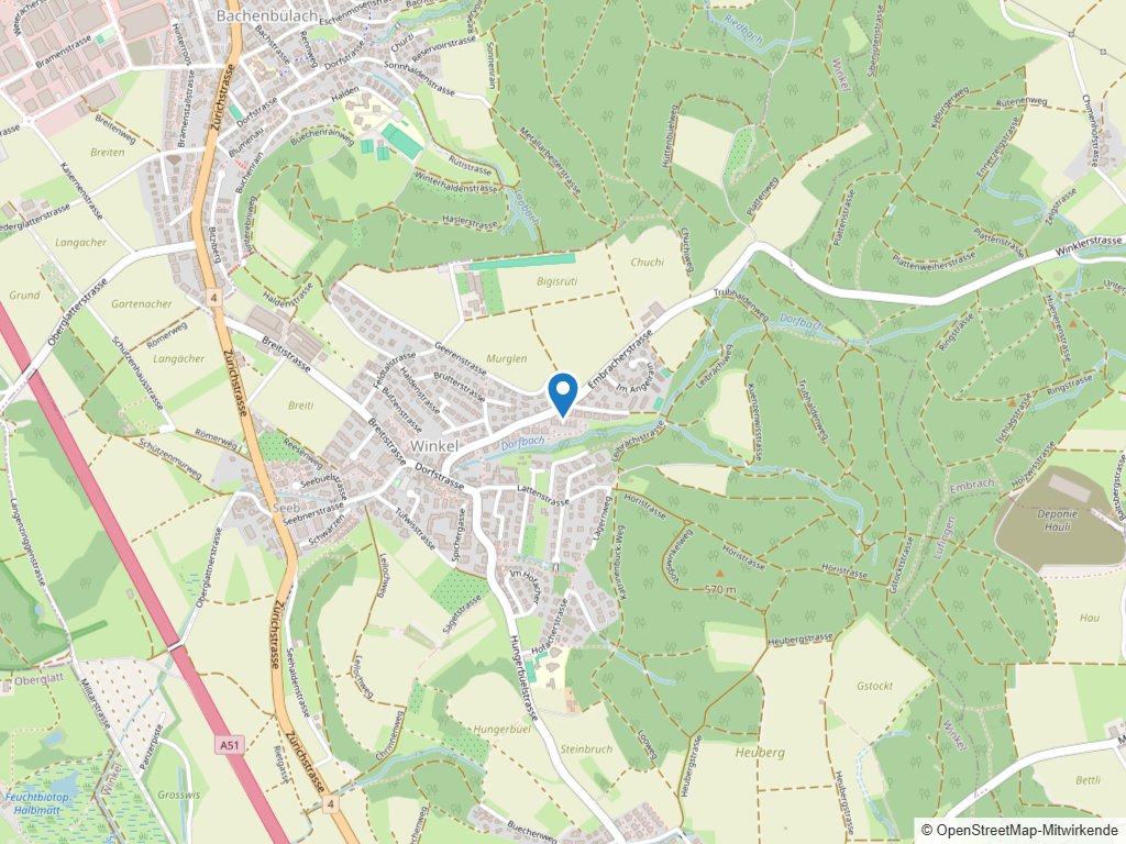Standort der Sky Treuhand AG an der Embracherstrasse 24 in 8185 Winkel